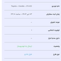 تویوتا کرولا 1200، مدل ۱۴۰۳